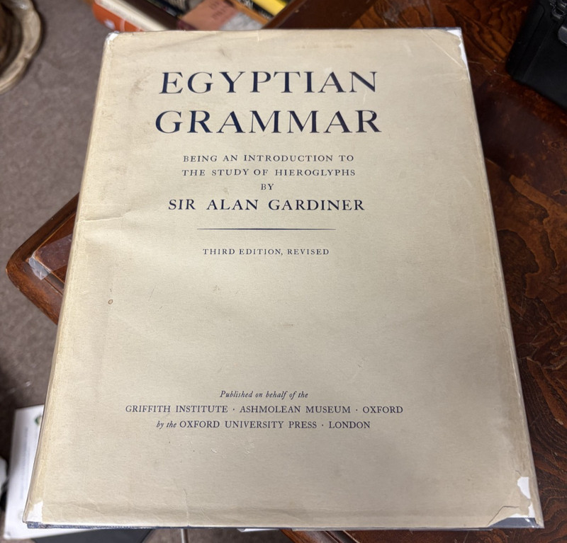 Egyptian Grammar Being an Introduction to the Study of Hieroglyphics HBDJ 1969 gallery