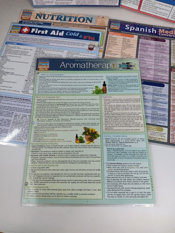 7 Medical BarChartsTri-Fold Quick Study Laminated Academic Guide Lot- gallery