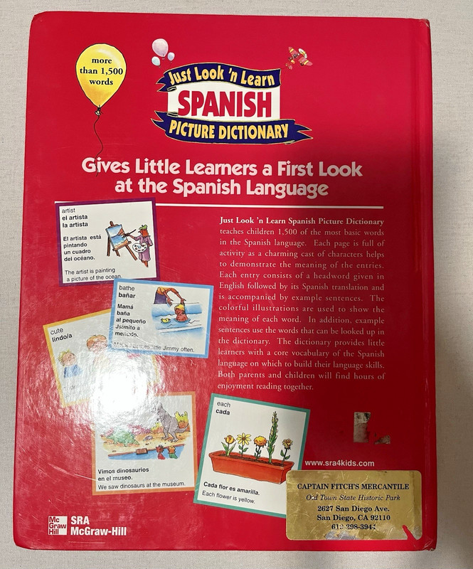 Book Just Look N’Learn Spanish Picture Dictionary English Spanish gallery