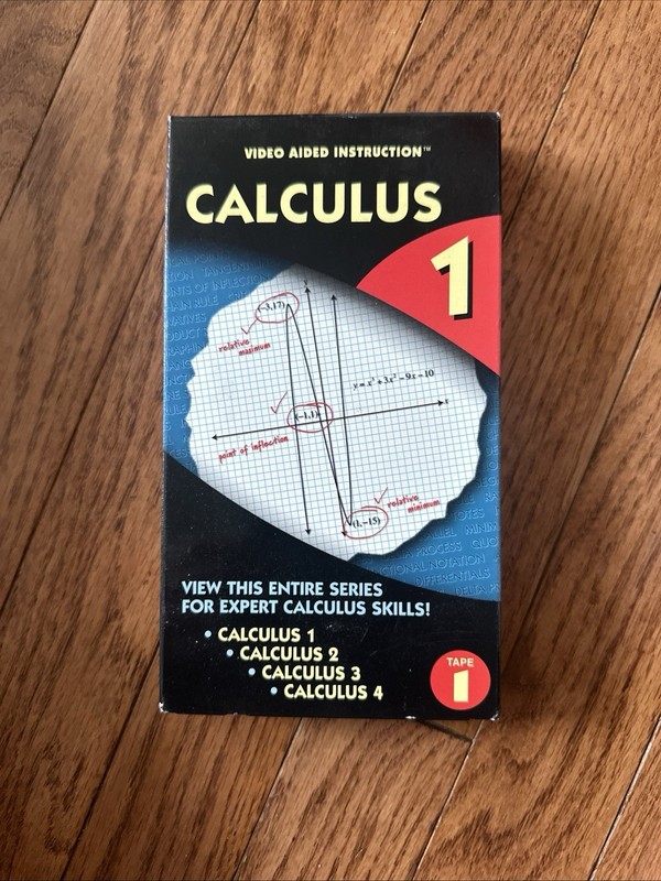 Calculus 1 Video Aided Instruction VHS Derivatives Limits Graphing Applications