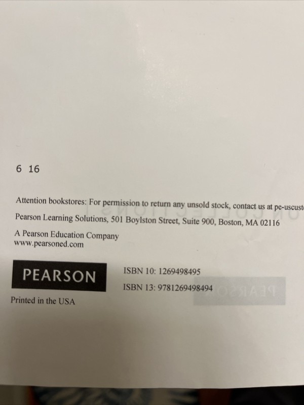 Business Analytics Textbook Pearson Custom Edition gallery