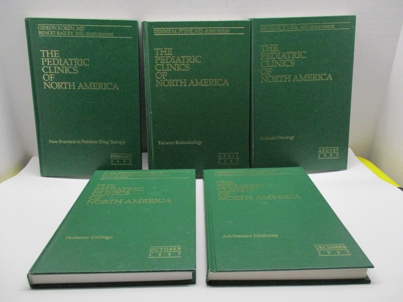 Lot of 5 Pediatric Clinics of North America Hardcover books 1997 Vol. 44: 12 456