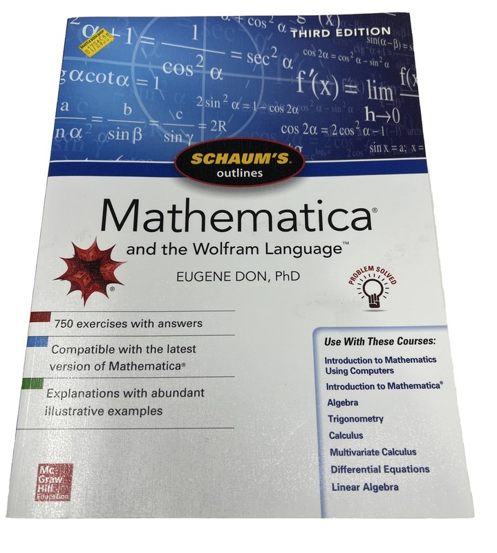 Schaum’s Outline of Mathematica, Third Edition by Eugene Do PhD 2018 Trade…