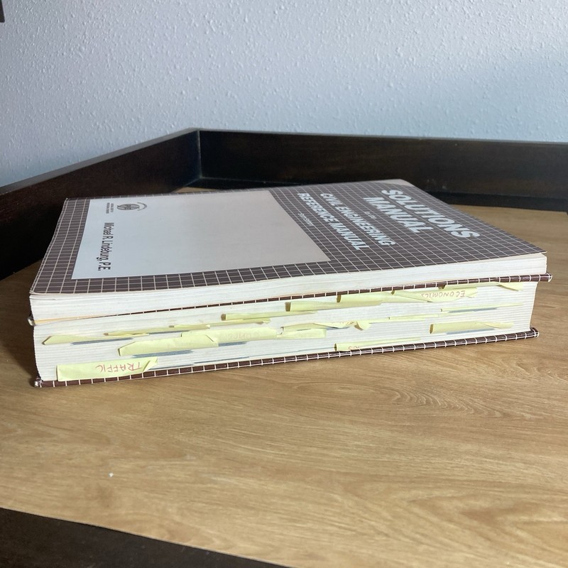 Civil Engineering Reference Manual + Solutions Sixth 6th Edition Lindeburg HC gallery