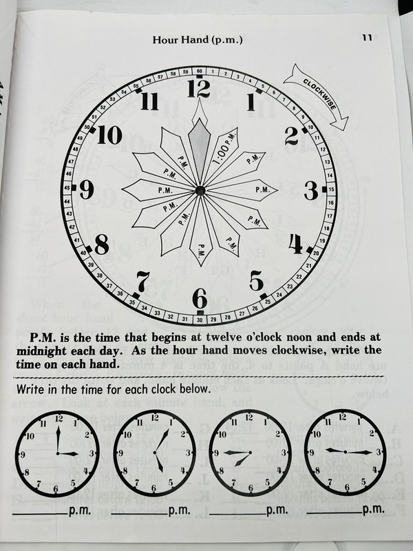 Basic Skills Telling Time Workbook by Bearl Brooks Book 13 EEW-13 ESP 1993~D1 09 gallery