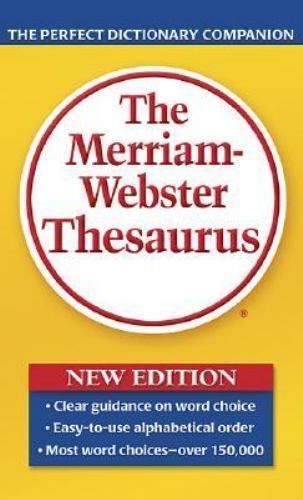 The Merriam-Webster Thesaurus, Mass-Market Pap- 9780877798507, paperback, Editor
