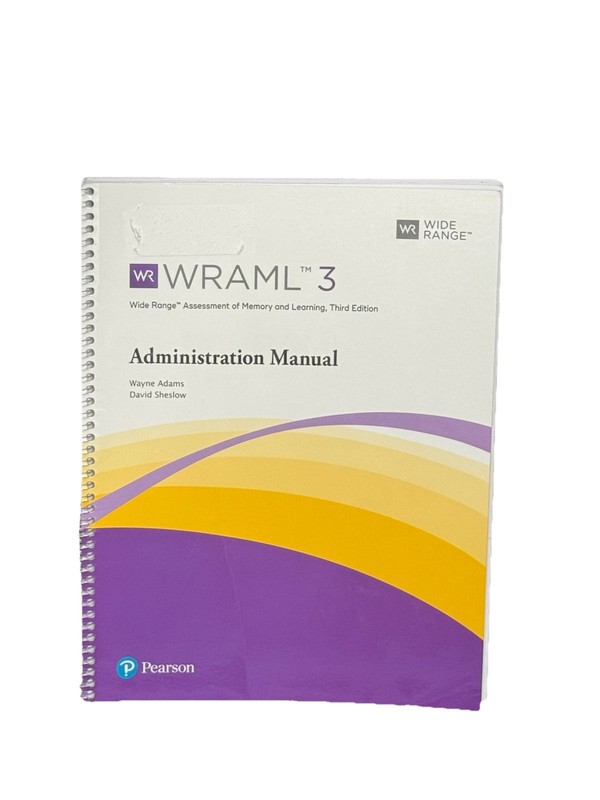 WRAML3 - Wide Range Assessment Of Memory And Learning | Third Edition- Test Kit gallery
