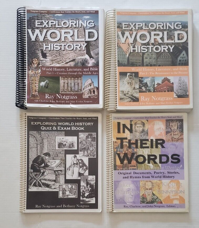 Notgrass Lot of 4 Exploring World History Part 1 & 2 Quiz & Exam, In Their Words