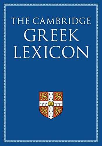 The Cambridge Greek Lexicon 2 Volume – Hardcover, by Faculty of Classics; – New
