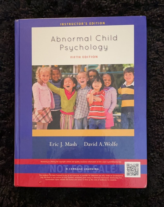 Abnormal Child Psychology 5th Ed. David A. Wolfe & Eric J. Mash (2012,Hardcover)