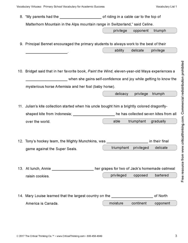 Vocabulary Virtuoso: Primary School Vocabulary for Academic Success (Gr. 2-3) gallery