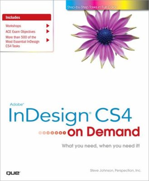 Indesign CS4 Paperback Steve, Perspection, Inc. Staff Johnson