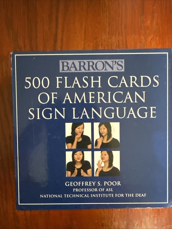 500 Flash Cards of American Sign Language by Geoffrey S. Poor (2009, Cards,Flash