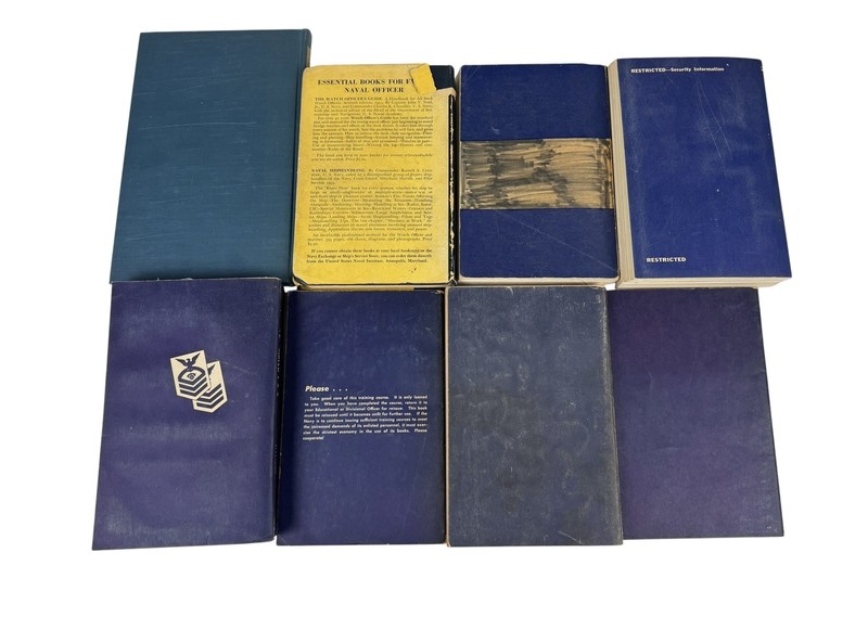 Lot of 8 Vintage US Navy Training Manuals 1940s-1950s Naval Leadership