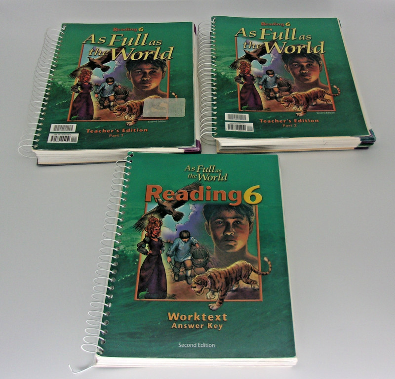 Set 3 Reading 6 As Full as the World Teacher’s Ed.1 &2,Worktext Answer Key 2 Ed.