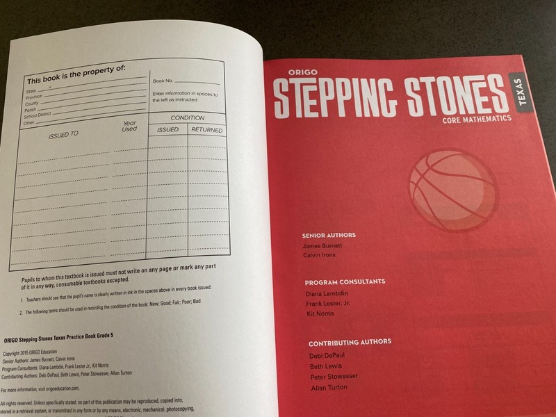 Origo Stepping Stones TEXAS Core Mathematics Practice Book Grade 5 - NEW gallery