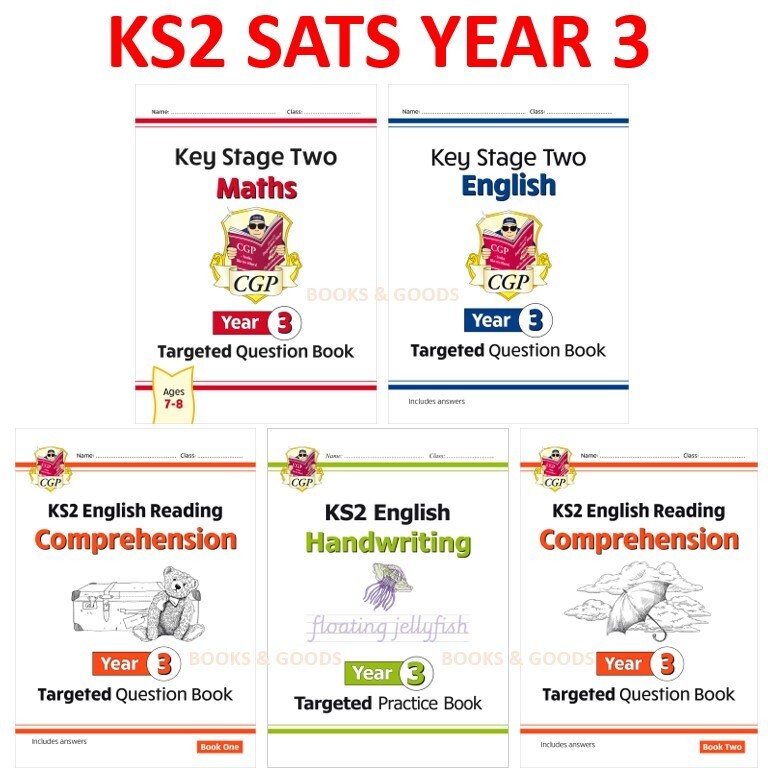 KS2 Year 3 Maths English Complete Targeted Workbooks Bundle with Answer Ages 7-8