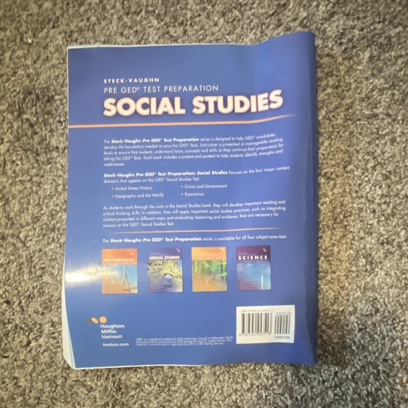 Steck-Vaughn Pre GED Test Preparation Social Studies Study Guide Houghton Miffl… gallery