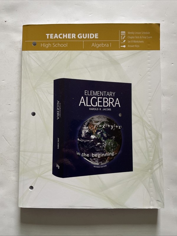 Elementary Algebra (Teacher Guide) by Harold R Jacobs, Set 3 Worksheets