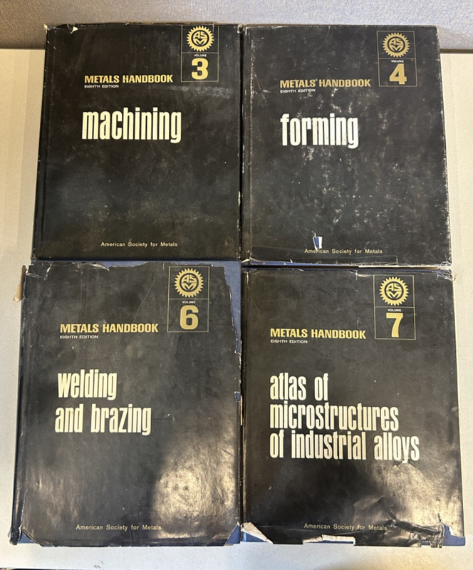 ASM Metals Handbook Set 8th Edition Volumes 3 4 6 7 American Society For Metals