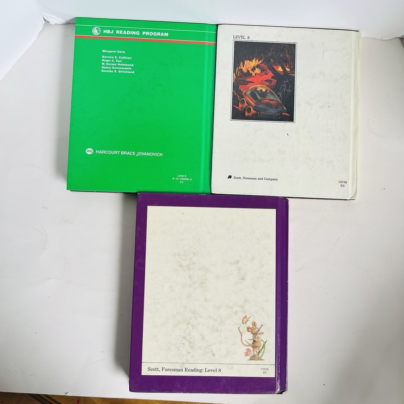 Vintage 1980s Reading Textbook Lot 3 Scott Foresman HBJ On Parade Golden Secrets gallery