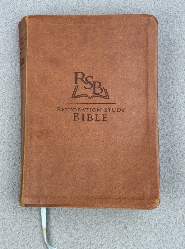 Restoration Study Bible Brown Leather 2011