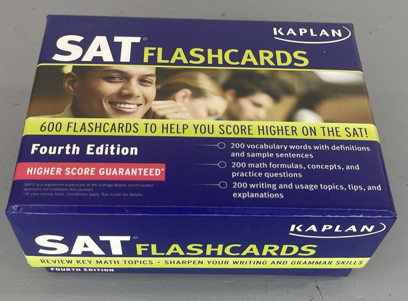 Kaplan SAT Flashcards 4th Edition 600 Cards Vocabulary Words Math Writing Usage