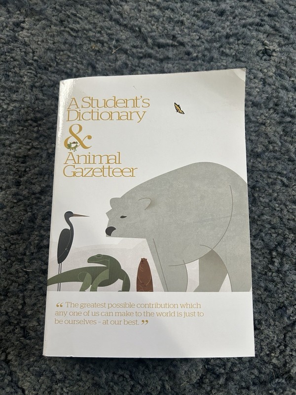 A Student’s Dictionary & Animal Gazetteer Animals Dictionary Paperback English