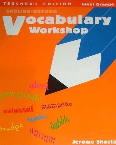 Vocabulary Workshop, Teacher’s – Paperback, by Shostak Jerome – Very Good