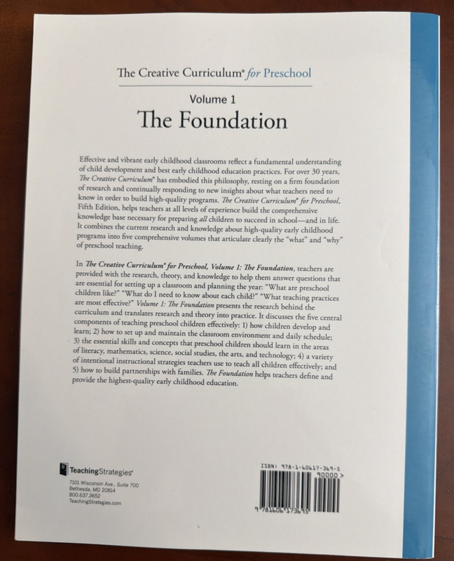 Creative Curriculum for Preschool Vol 1 The Foundation 5th Edition Teaching gallery