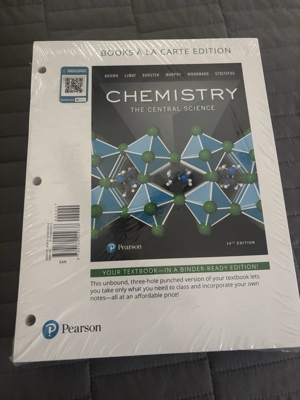 Chemistry : The Central Science, Edition by Bruce Bursten (2017, Ringbound)