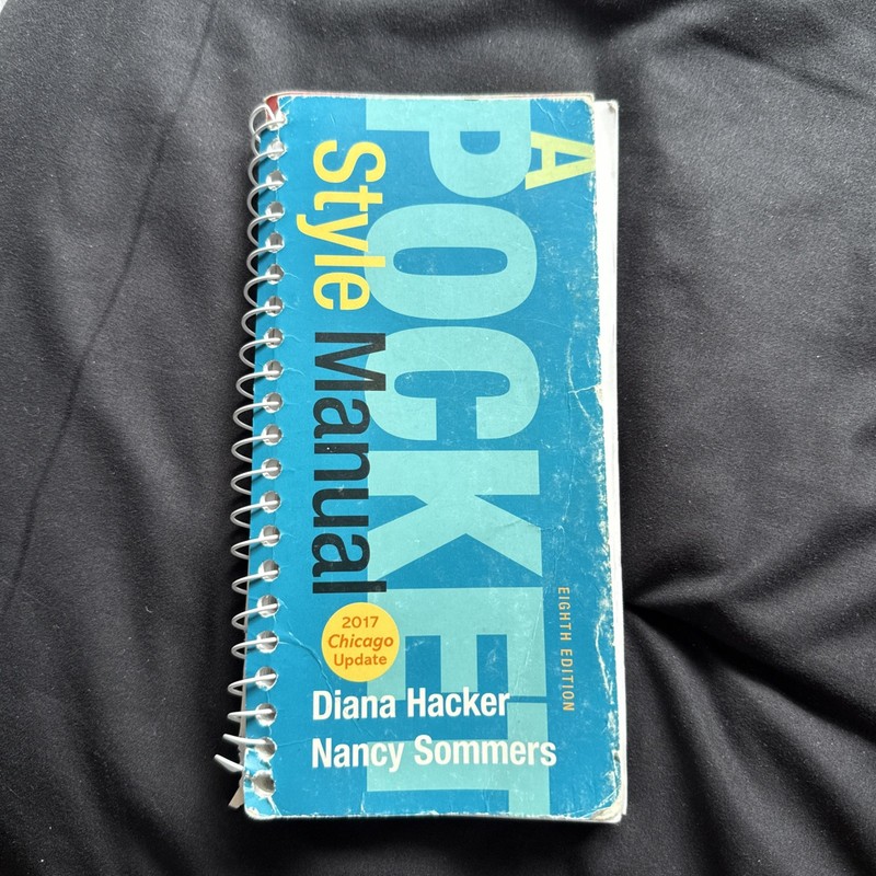 A Pocket Style Manual by Nancy Sommers and Diana Hacker 2017 spiral