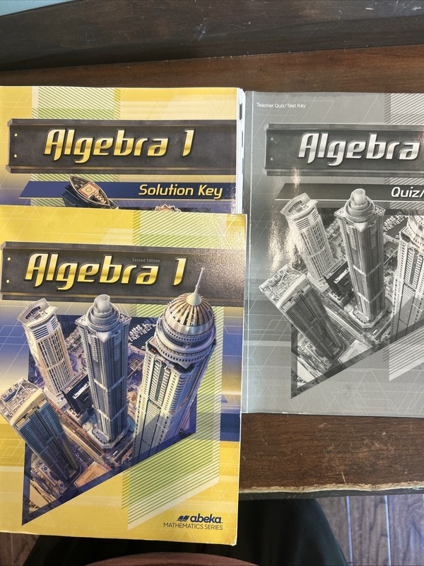 Abeka Algebra 1 Textbook And Solution Key Text And Quiz Key