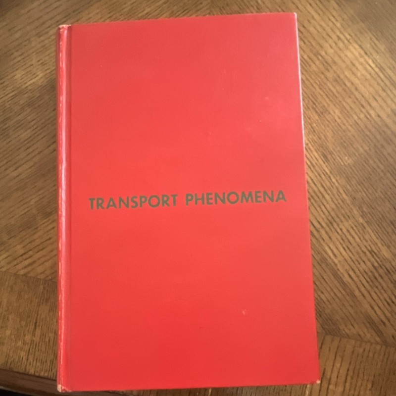 Transport Phenomena by Bird, Stewart, Lightfoot | Wiley Hardcover Textbook