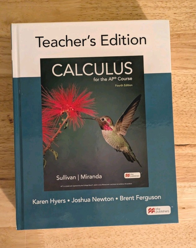 TEACHERS EDITION Calculus for the AP Course 4th Edition NEW Sullivan Miranda