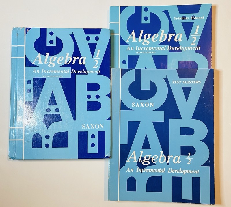 Saxon Algebra 1/2 (2nd Edition) Student Textbook, Solution Manual & Test Masters