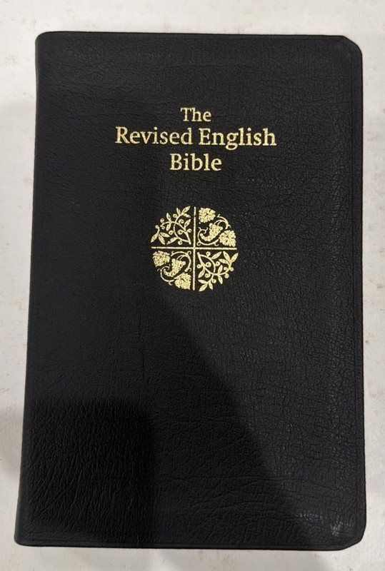 Revised English Bible Black French Morocco Leather Rare Cambridge REBA143