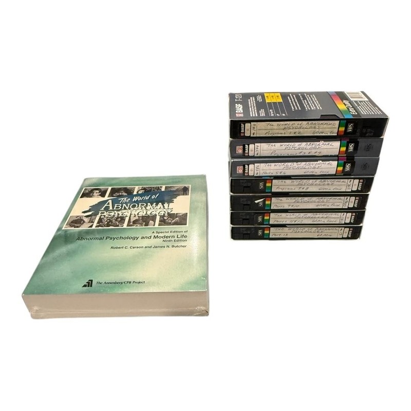 The World Of Abnormal Psychology Telecourse Book Study Guide + 7 VHS Tapes