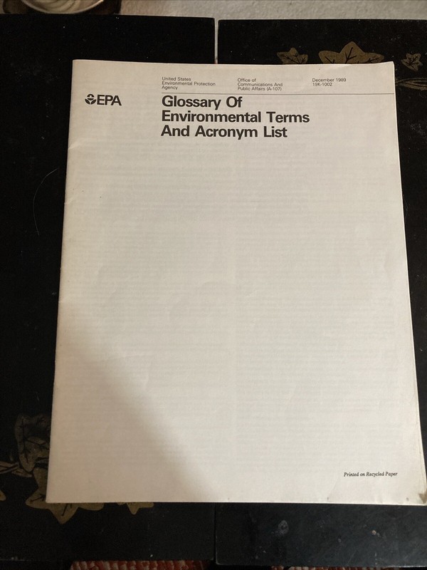 EPA Glossary of Environmental Terms & Acronym List English Dec 1989 19K-1002