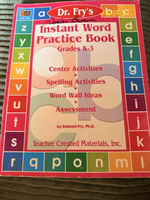 Sight word Practice teacher Activity Guide Grades K-3