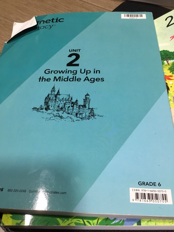 Magnetic Literacy 2 Unit 6 2027 Edition "Growing Up in the Middle Ages NEW BOOK gallery