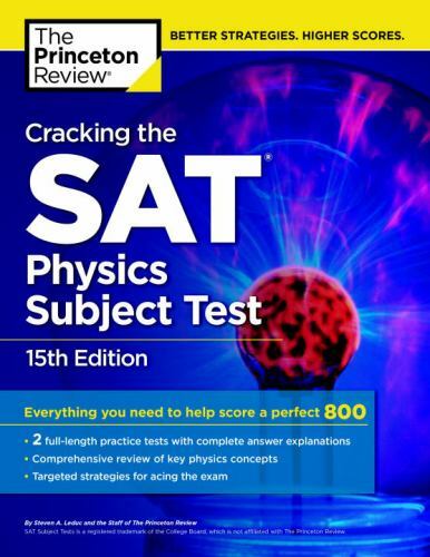 Cracking the SAT Physics Subject Test, 15th Ed- paperback, 9780804125666, Review