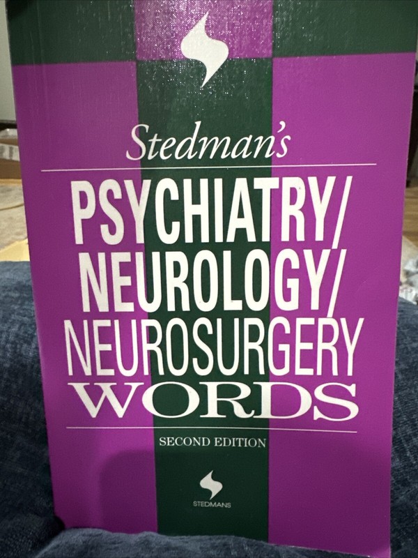 STEDMAN’S PSYCHIATRY/NEUROLOGY/NEUROSURGERY WORDS By Lippincott Williams VG