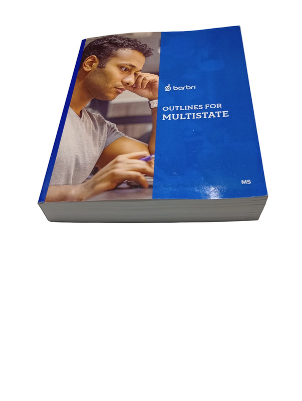 Barbri Outlines for Multistate Law Study Guide MS Paperback Used Bar Exam Prep