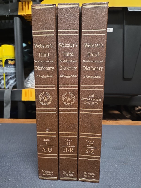 Vintage Webster’s Third New International Dictionary Volumes 1-3