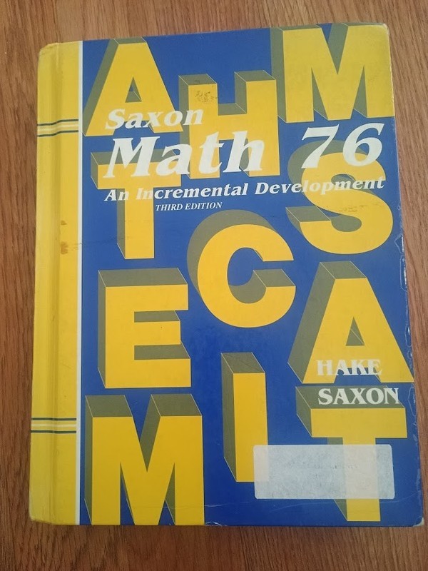 Saxon Math 76 Third Edition Hardcover by Hake & Saxon Middle School Textbook (F)