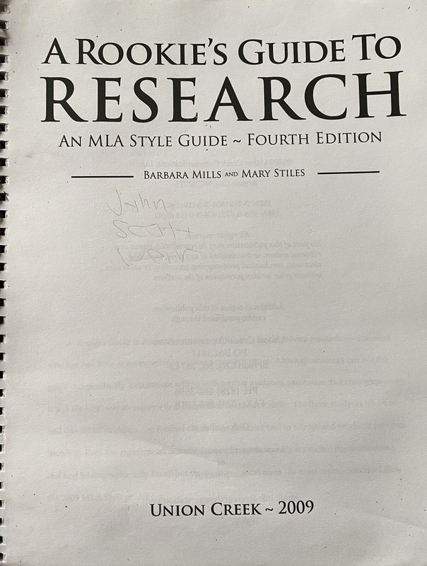 Rookies guide to research MLA style guide to high school papers FREE SHIPPING gallery