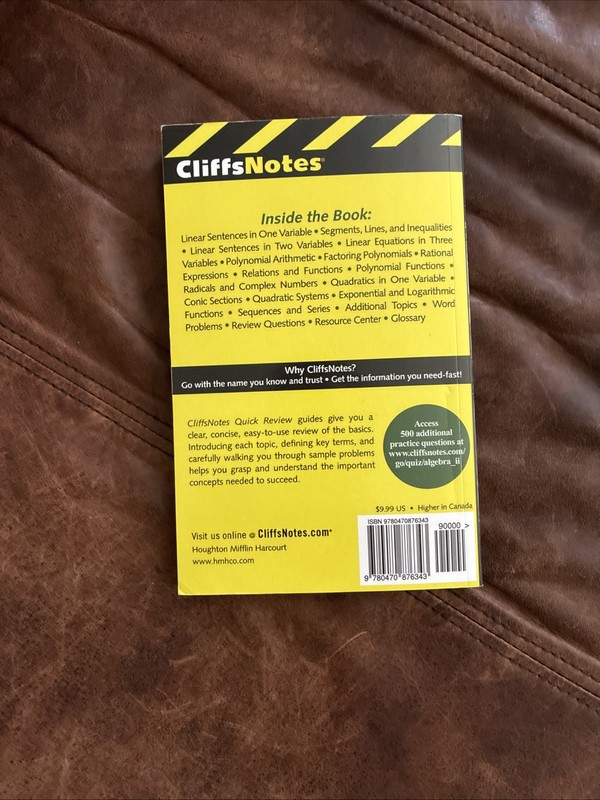 Algebra II Quick Review by Edward Kohn and David Alan Herzog (2011, Paperback) gallery