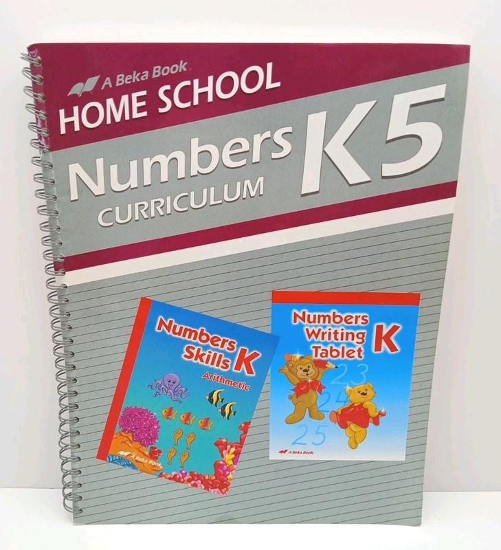 Abeka Book K5 Numbers Curriculum Lesson Plans for Teachers Homeschool