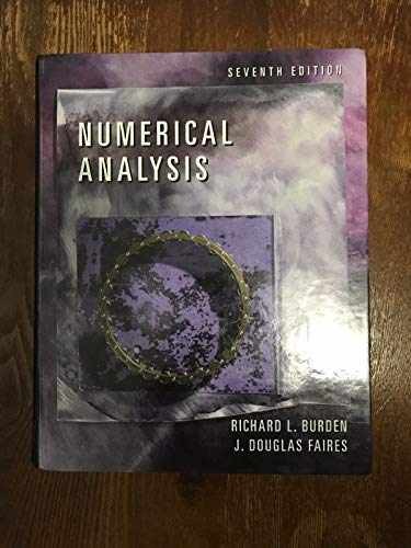 Numerical Analysis – Hardcover, by Burden Richard L.; Faires J. – Very Good